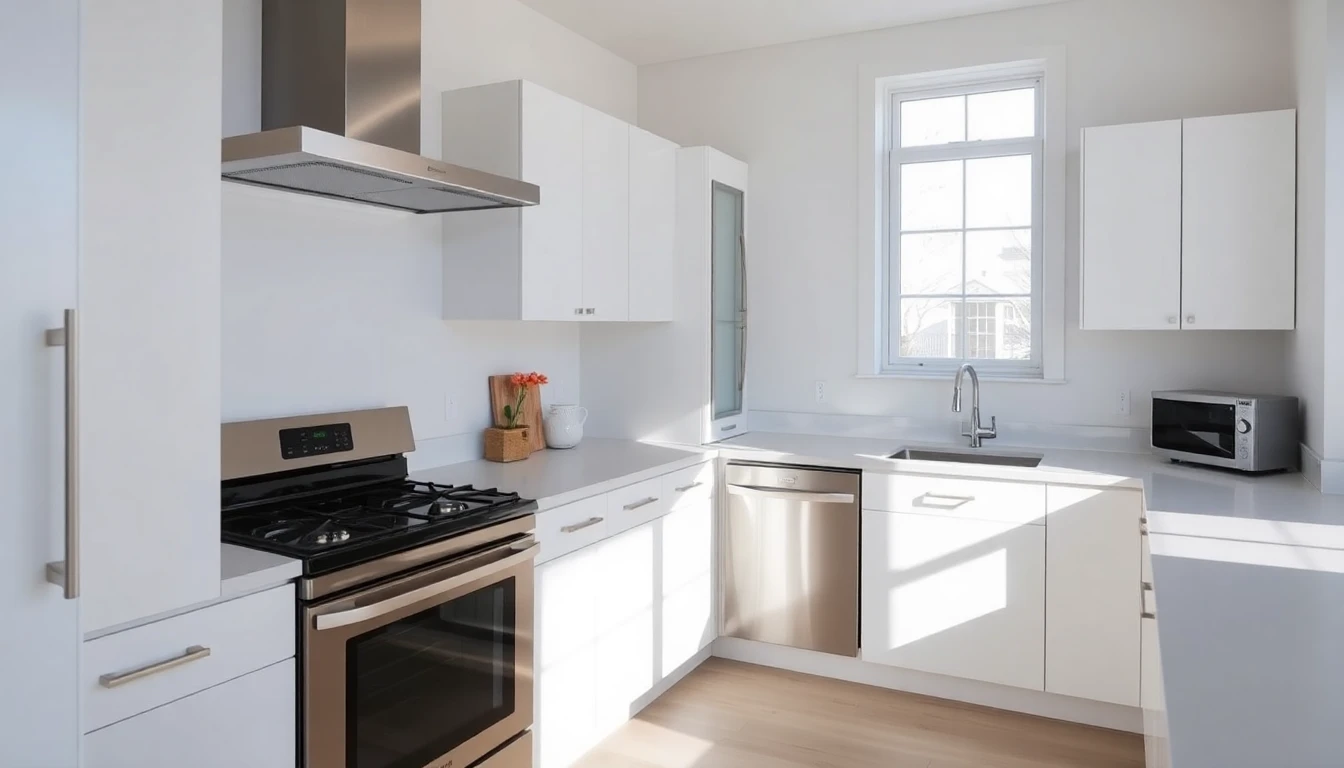 A modern kitchen with the electric appliances that drive household electrical demand